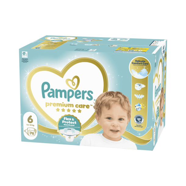 Pampers Premium Care Bleer - Mega Box, Str. 6, 76 stk.