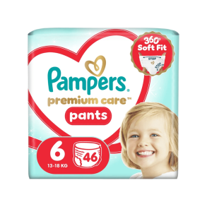 Pampers Premium Care Pants Buksebleer - Jumbo Pack Plus, Str. 6, 46 stk.
