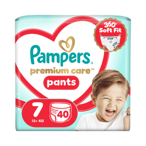 Pampers Premium Care Pants Buksebleer - Jumbo Pack Plus, Str. 7, 40 stk.