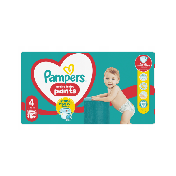 Pampers Pants Buksebleer - Mega Pack, Str. 4, 108 stk.