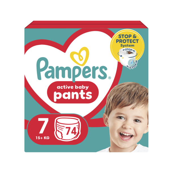 Pampers Pants Buksebleer - Mega Pack, Str. 7, 74 stk.