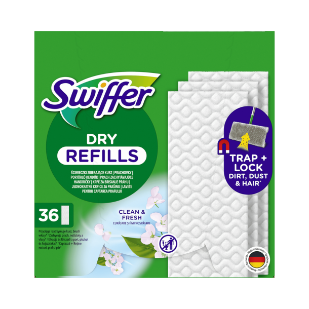 Swiffer Sweeper T&oslash;rre gulvklude Refill - 36 stk.