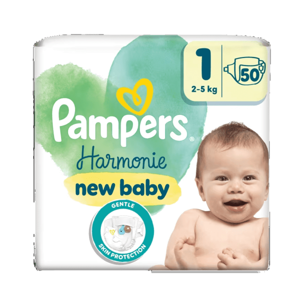 Pampers Harmonie Bleer - Value Pack, Str. 1, 50 stk.