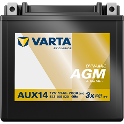 VARTA Dynamic AUX hj&auml;lpbatteri 12 V 13 Ah/200 A 150 &times; 87 &times; 146 mm