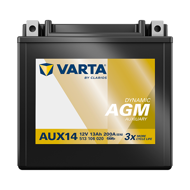 VARTA Dynamic AUX hj&auml;lpbatteri 12 V 13 Ah/200 A 150 &times; 87 &times; 146 mm