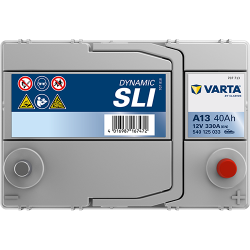 VARTA Dynamic SLI startbatteri 12 V 40 Ah/330 A L- 187 &times; 127 &times; 227 mm