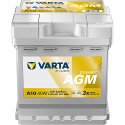 VARTA Dynamic AGM startbatteri 12 V 40 Ah/420 A L- 175 &times; 175 &times; 190 mm