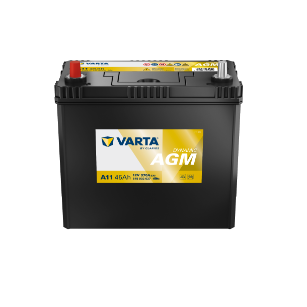 VARTA Dynamic AGM startbatteri 12 V 45 Ah/370 A L+ 236 &times; 126 &times; 224 mm