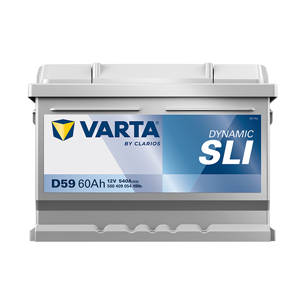 VARTA Dynamic SLI startbatteri 12 V 60 Ah/540 A L- 242 &times; 175 &times; 175 mm