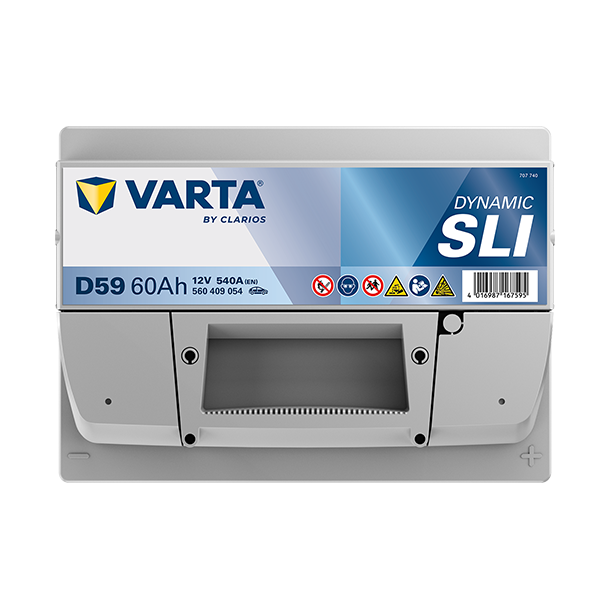VARTA Dynamic SLI startbatteri 12 V 60 Ah/540 A L- 242 &times; 175 &times; 175 mm