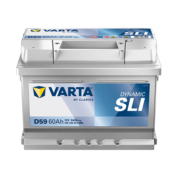 VARTA Dynamic SLI startbatteri 12 V 60 Ah/540 A L- 242 &times; 175 &times; 175 mm