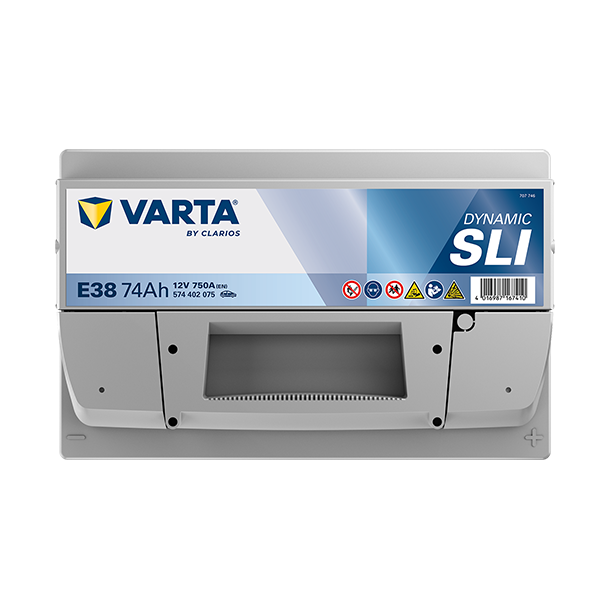 VARTA Dynamic SLI startbatteri 12 V 74 Ah/750 A L- 278 &times; 175 &times; 175 mm
