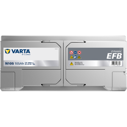 VARTA Dynamic EFB startbatteri 12 V 105 Ah/950 A L- 394 &times; 175 &times; 190 mm