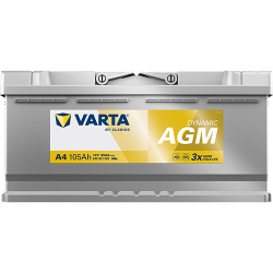 VARTA Dynamic AGM startbatteri 12 V 105 Ah/950 A L- 393 &times; 175 &times; 190 mm