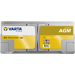 VARTA Dynamic AGM startbatteri 12 V 105 Ah/950 A L- 393 &times; 175 &times; 190 mm