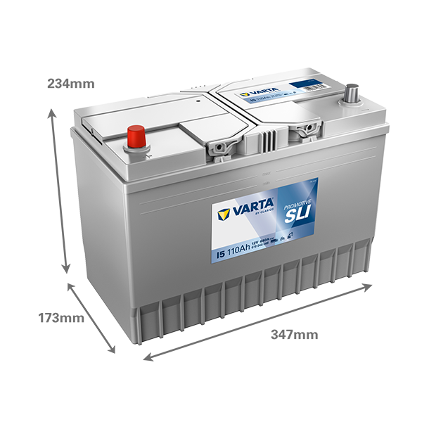 VARTA ProMotive SLI lastbilsbatteri 12 V 110 Ah/680 A L+ 350 &times; 175 &times; 239 mm