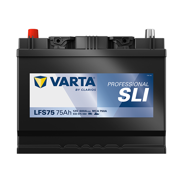 VARTA Professional Starter SLI startbatteri 12 V 75 Ah/600 A L+ 260 &times; 175 &times; 225 mm