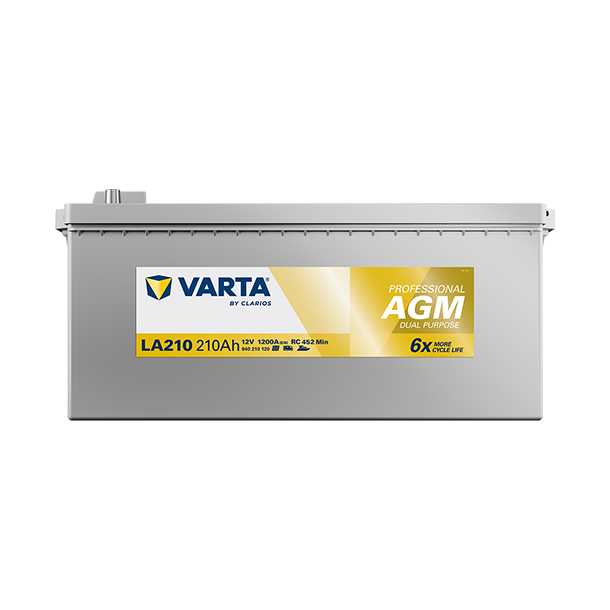 VARTA Professional Dual Purpose AGM fritidsbatteri 12 V 210 Ah/1200 A L- 518 &times; 276 &times; 242 mm