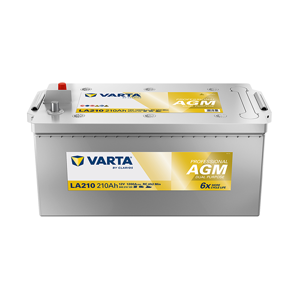 VARTA Professional Dual Purpose AGM fritidsbatteri 12 V 210 Ah/1200 A L- 518 &times; 276 &times; 242 mm