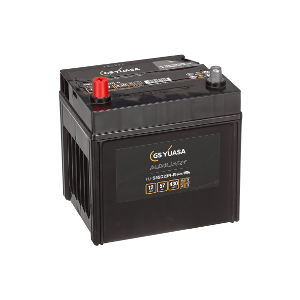 Yuasa - 12V 57Ah 430A Batteri - HJ-S55D23R-B
