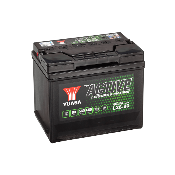Yuasa - 12V 80Ah 560A Batteri - L26-80