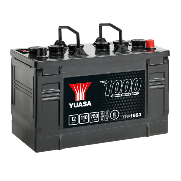 Yuasa - 12V 110Ah 750A Batteri - YBX1663