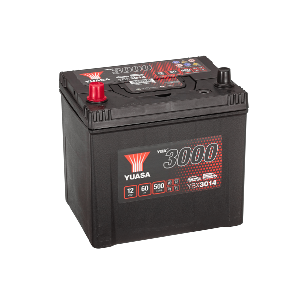 Yuasa - 12V 60Ah 500A Batteri - YBX3014