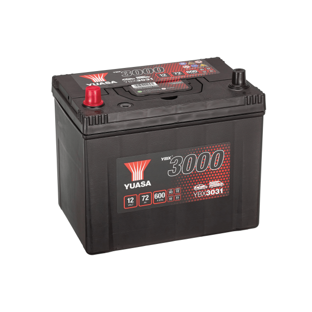 Yuasa - 12V 72Ah 600A Batteri - YBX3031