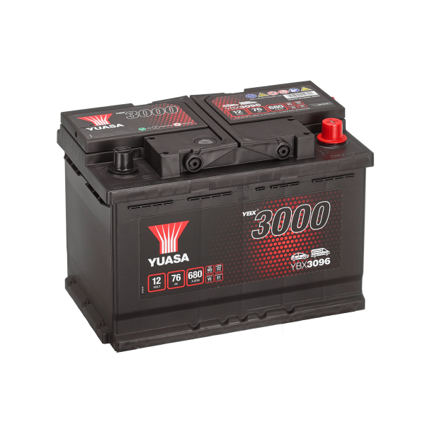 Yuasa - 12V 76Ah 680A Batteri - YBX3096