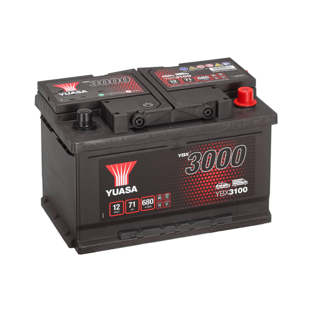 Yuasa - 12V 71Ah 680A Batteri - YBX3100