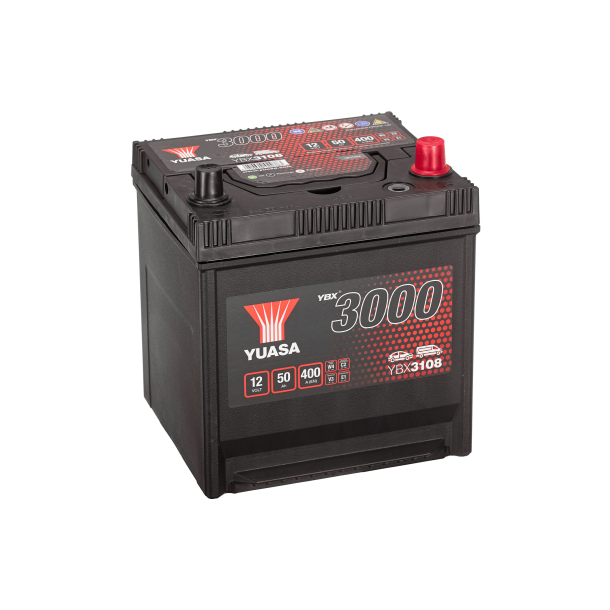 Yuasa - 12V 50Ah 400A Batteri - YBX3108