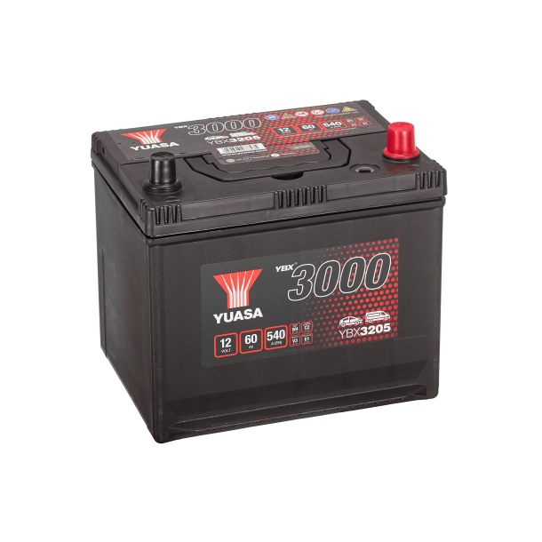 Yuasa - 12V 60Ah 540A Batteri - YBX3205