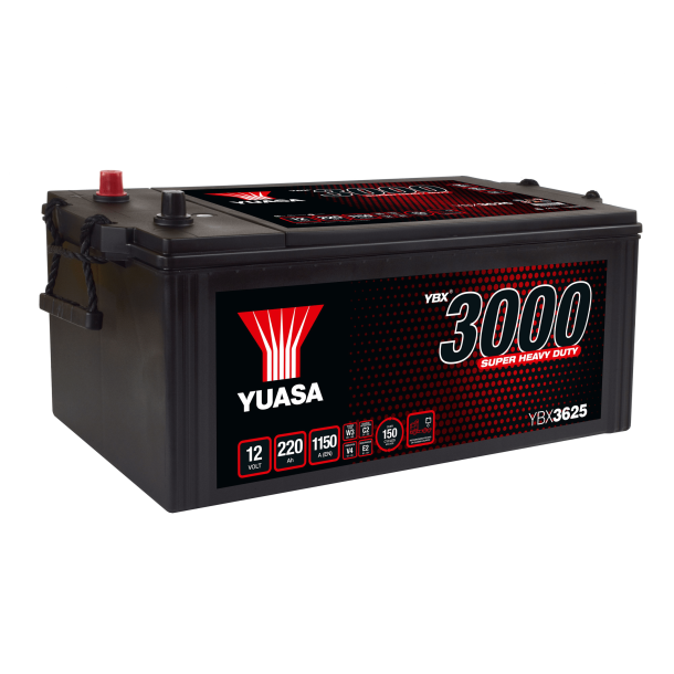 Yuasa - 12V 220Ah 1150A Batteri - YBX3625