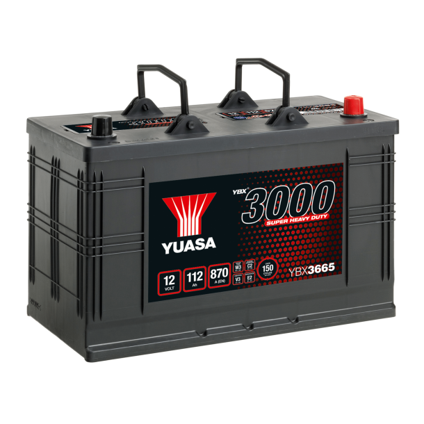 Yuasa - 12V 112Ah 870A Batteri - YBX3665
