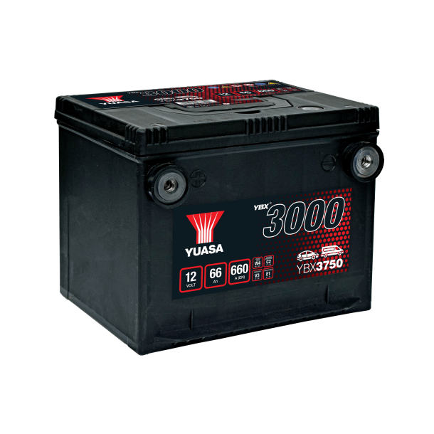 Yuasa - 12V 66Ah 660A Batteri - YBX3750