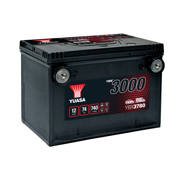 Yuasa - 12V 74Ah 740A Batteri - YBX3780