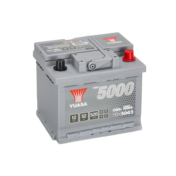 Yuasa - 12V 52Ah 520A Batteri - YBX5063