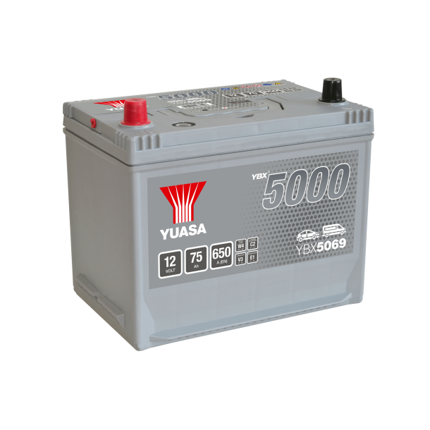 Yuasa - 12V 75Ah 650A Batteri - YBX5069