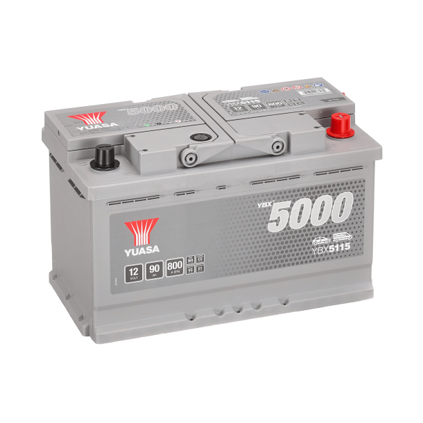 Yuasa - 12V 90Ah 800A Batteri - YBX5115