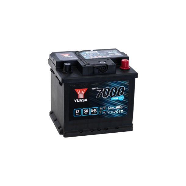 Yuasa - 12V 50Ah 540A Batteri - YBX7012