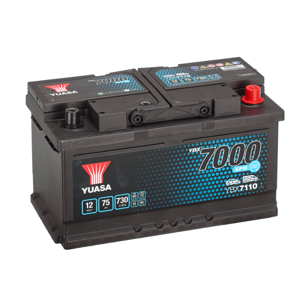 Yuasa - 12V 75Ah 730A Batteri - YBX7110
