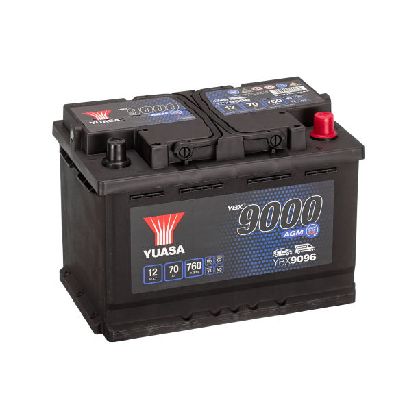 Yuasa - 12V 70Ah 760A Batteri - YBX9096