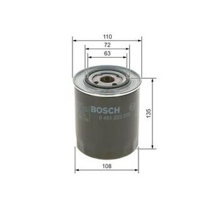 BOSCH oljefilter 0 451 203 206 (P 3206)
