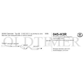 Sportsudstødning Audi 80/90 cabriolet