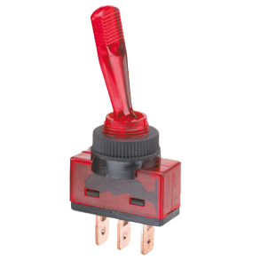 Kontakt vippe on-off rød 20amp