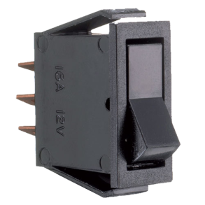 Kontakt firkantet omskifter sort 10amp