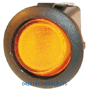 Kontakt rund on/off blå 19mm hul 16amp