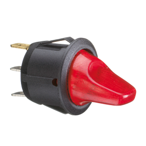 Kontakt rund vippe rød 16amp