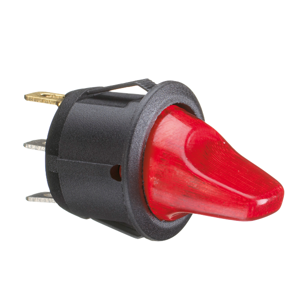 Kontakt rund rocker r&ouml;d 16amp