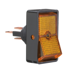 Kontakt firkantet on-off gul 16amp